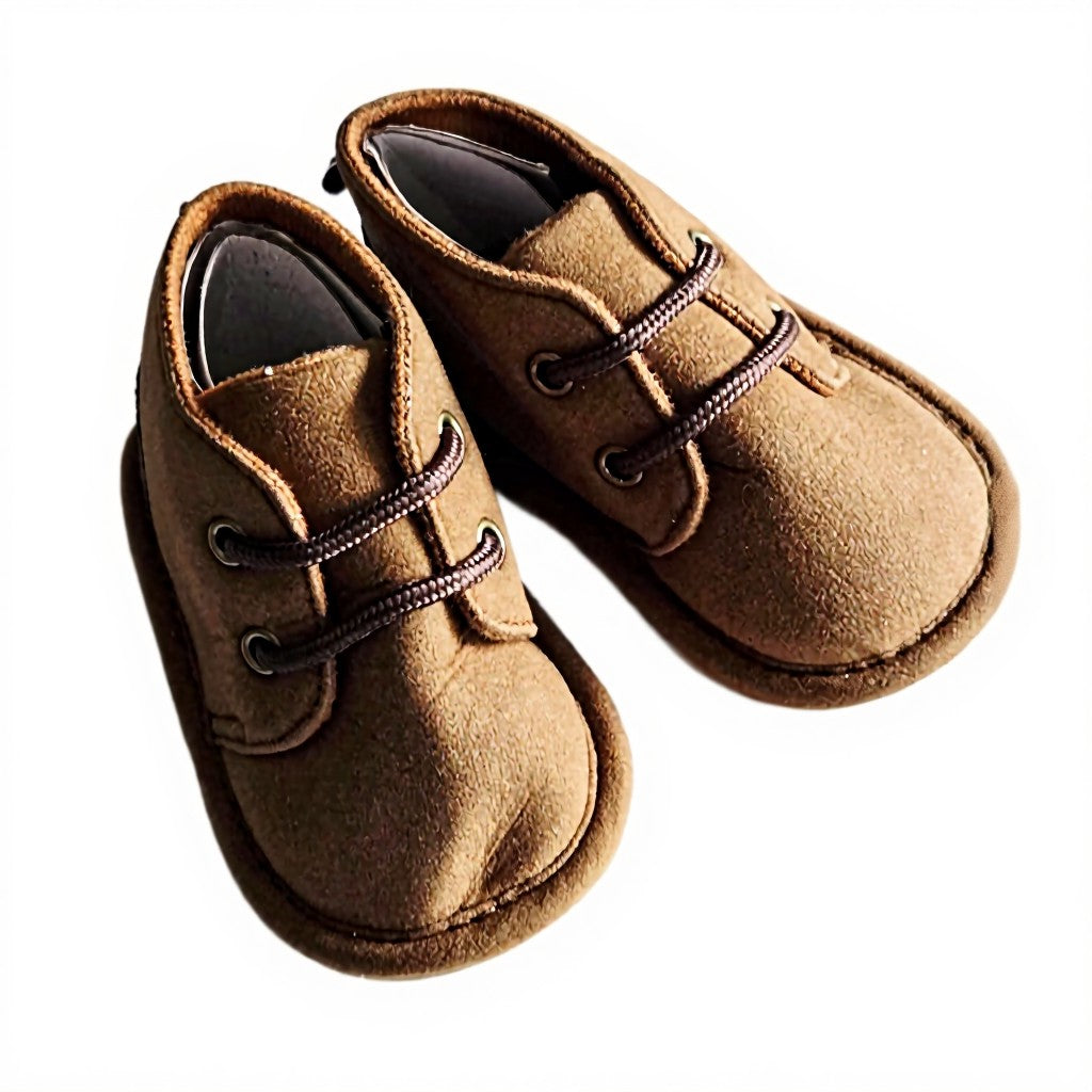 Baby boy fleece booties