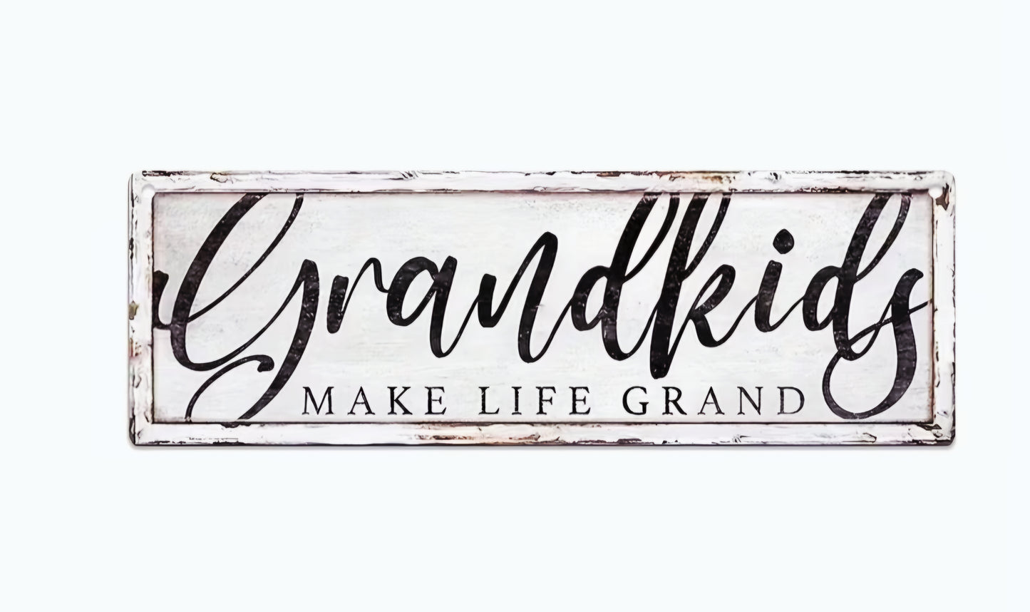Vintage 'Grandkids make life grand' sign