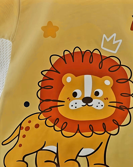 Cute Cotton Lion Bodysuit (3–6 Months)