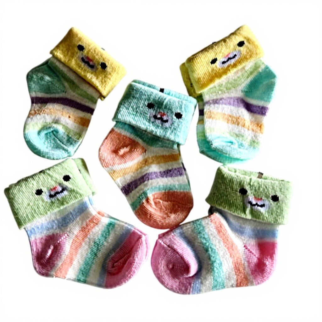 5 pairs of cute cartoon socks