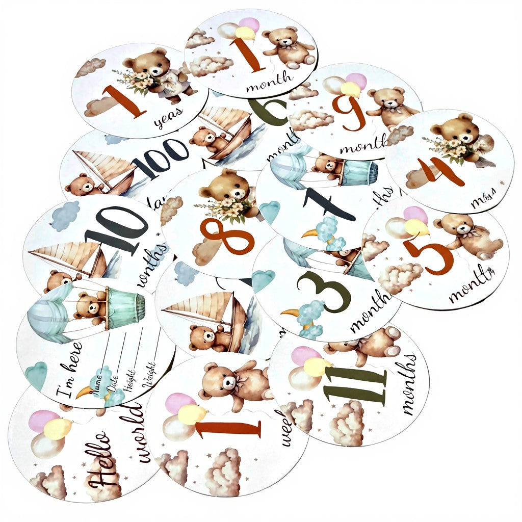 Little bear milestone cards