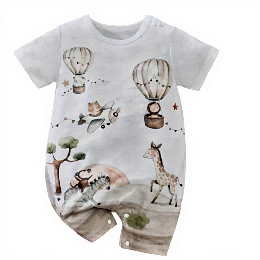 Animal hot air balloon & airplane bodysuit