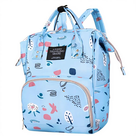 Blue Large Capacity Multifunctional Baby Bag