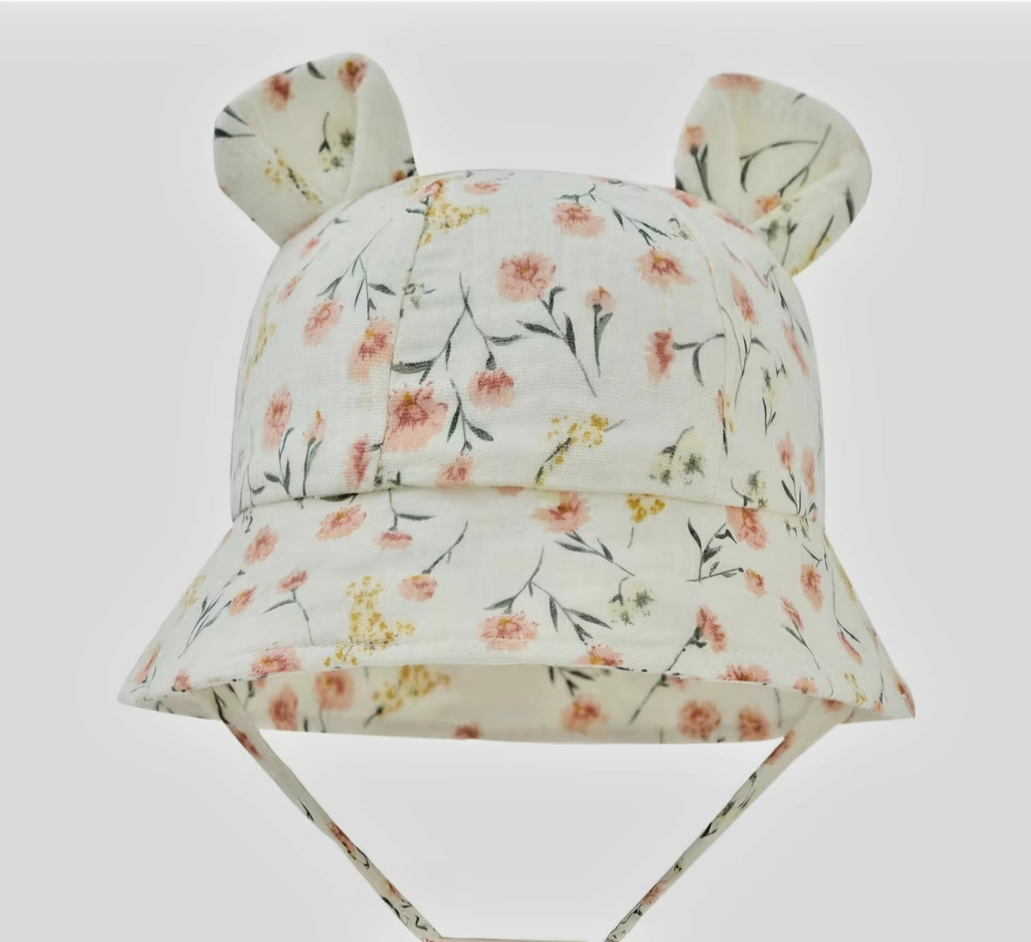 Floral Print Summer Baby Hat (0–1 Year)