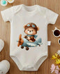 Cotton Baby Suit with Plane Captain Bear (3–6 Months)