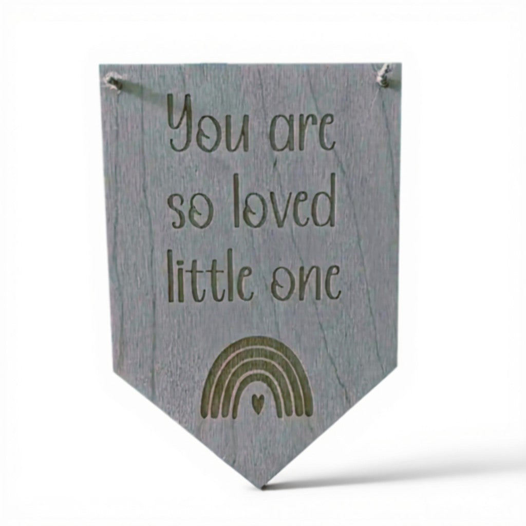 Bohemian style wood sign 'You are so loved little one'