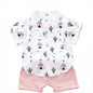 Boy's summer pyramid shirt and shorts