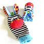 Cartoon animal rattle and sock set