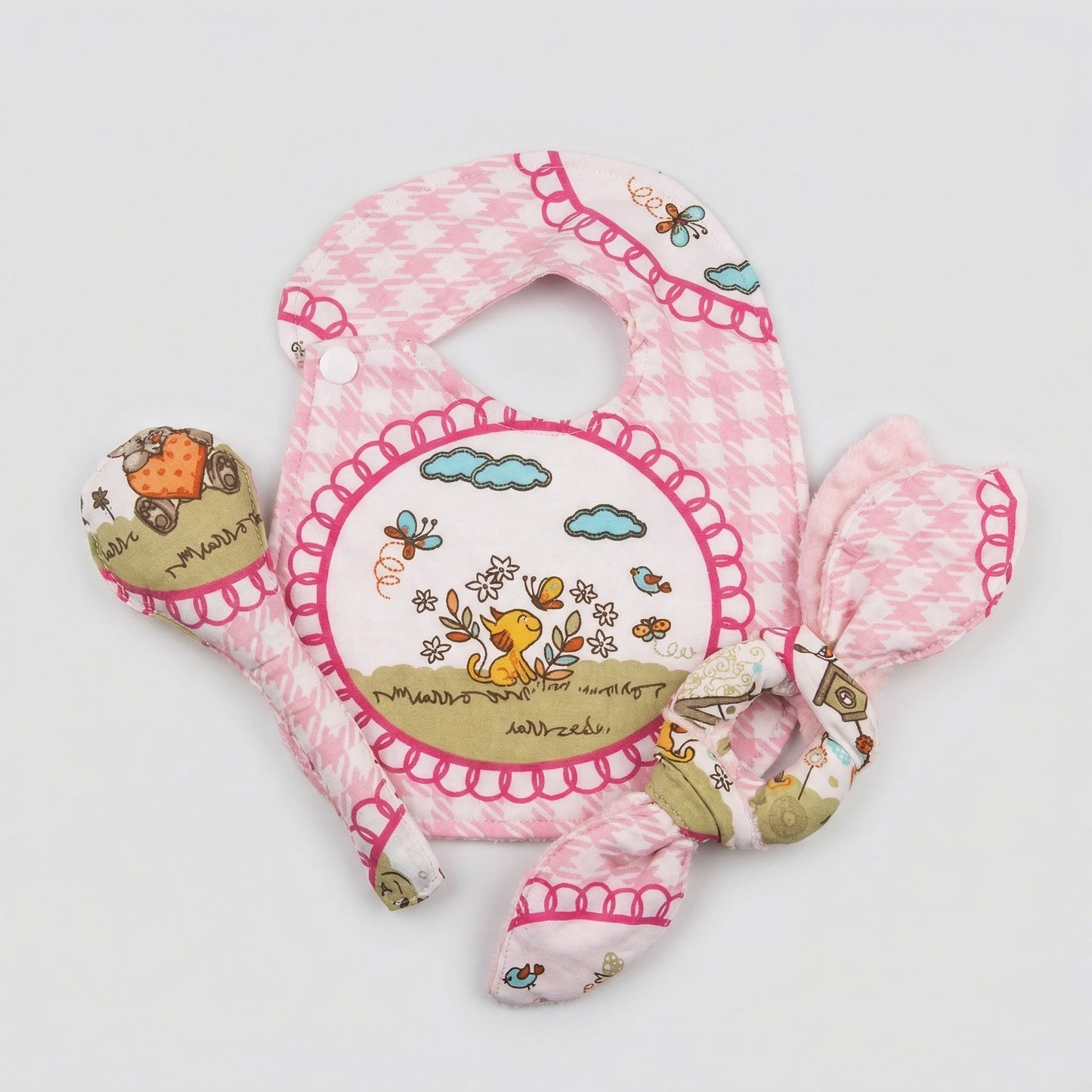 Pink birdie gift set