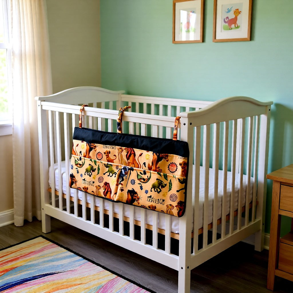 Crib Organiser with 4 Storage Pockets