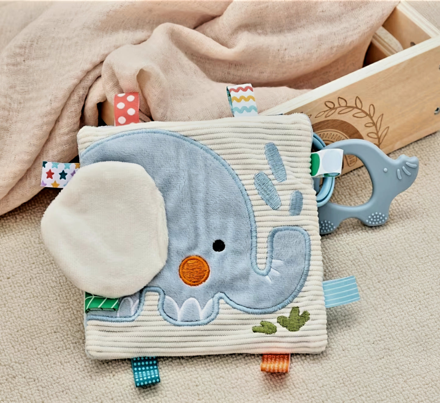 Cartoon Elephant Crinkle Sensory Sheet