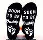 “Soon to be Daddy” Black Mid-Calf Cotton Socks