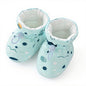 Pair Green water drops soft sole booties
