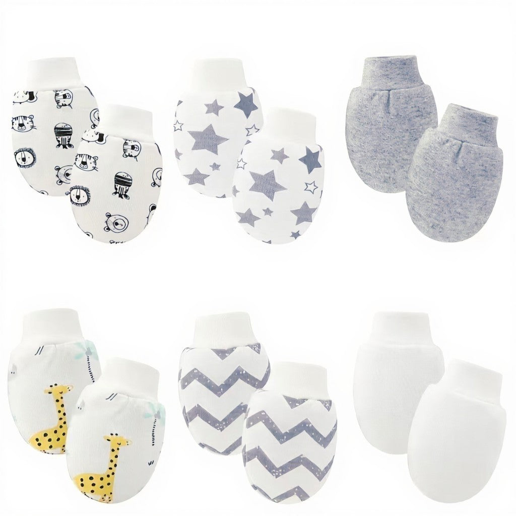 Cotton Baby Mittens (0–3 Months)