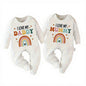 "I love my daddy and mummy" footed romper