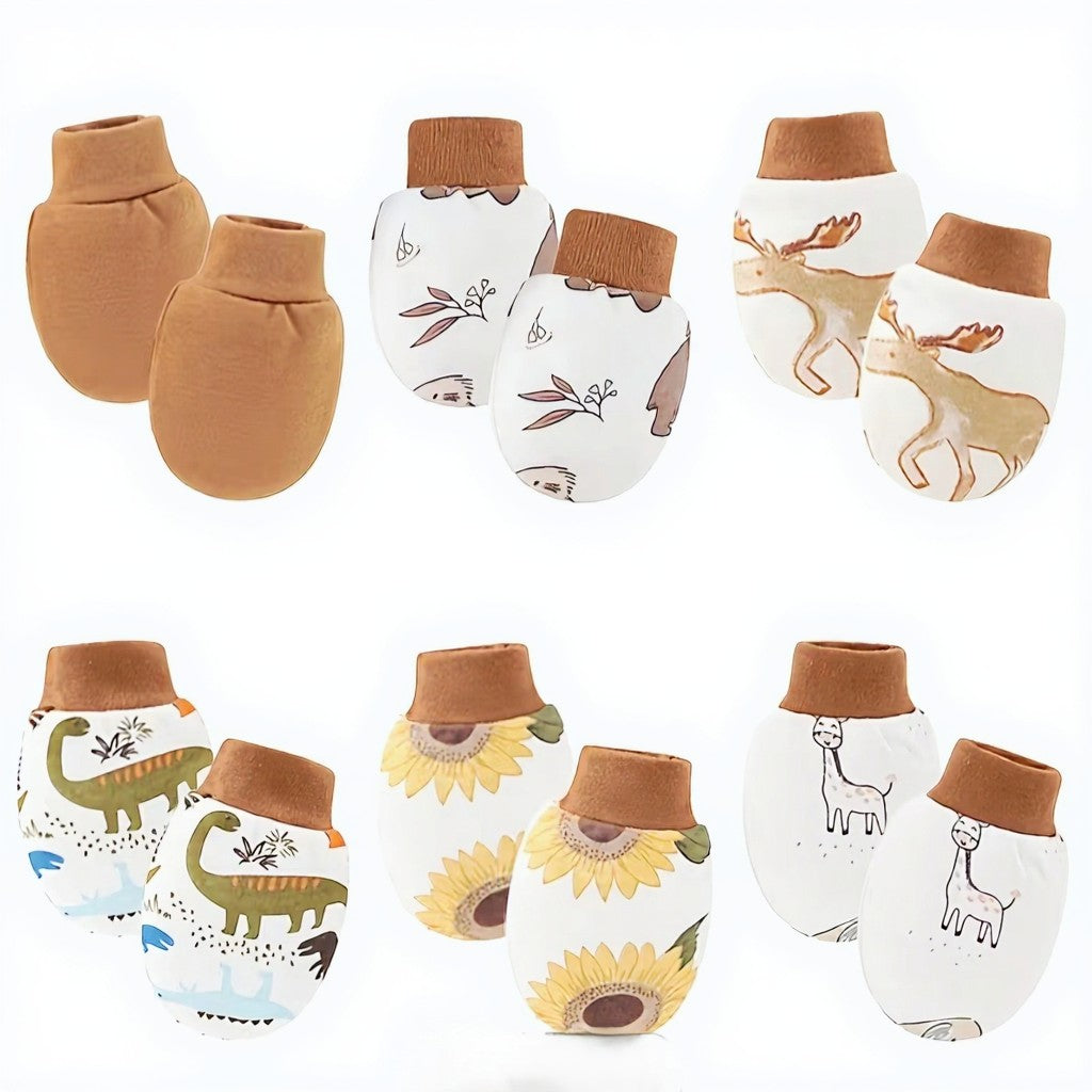 Cotton Baby Mittens (0–3 Months)
