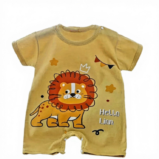 Cute Cotton Lion Bodysuit (3–6 Months)