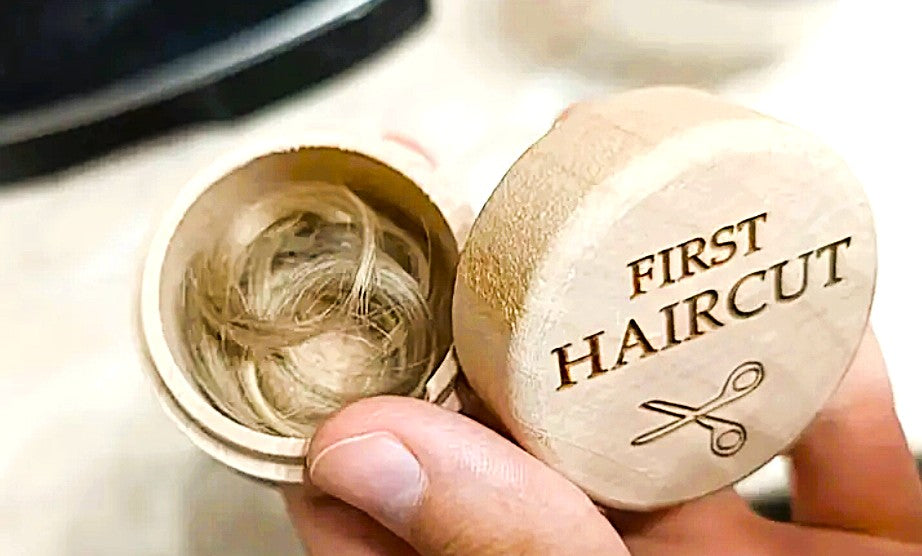 First haircut keepsake box
