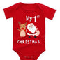 “My 1st Christmas” Red Baby Grow (3–6 Months)