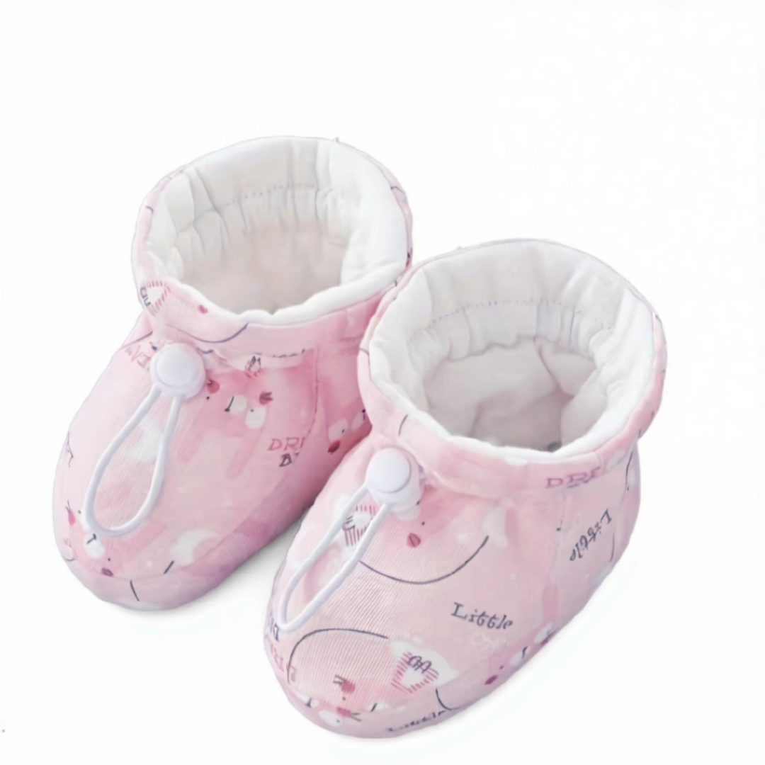 Pink Baby Soft Sole Boots (0–6 Months)