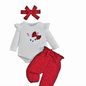Baby Girl Rabbit Top, Polka Dot Pants & Headband Set (6–9 Months)