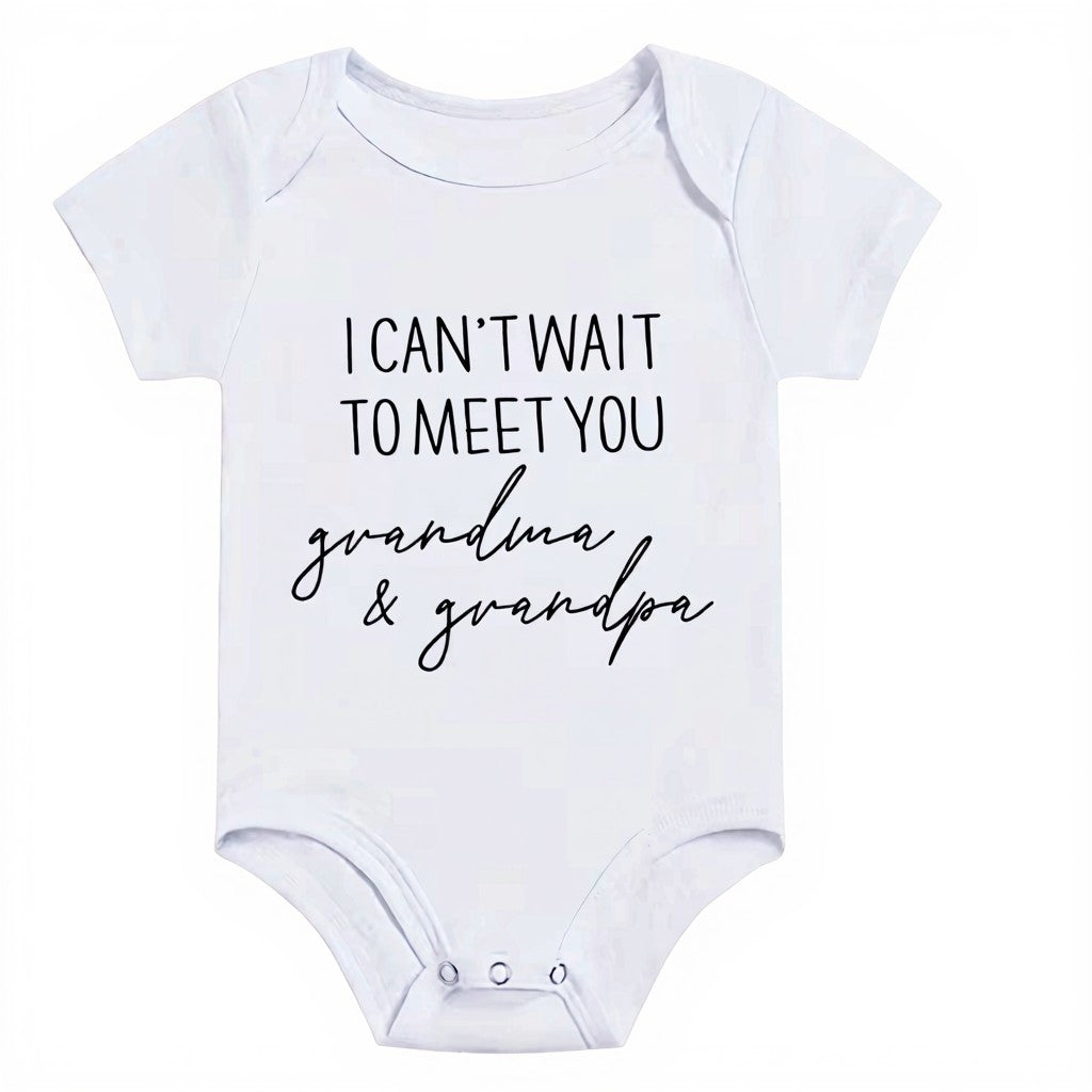 “I Can’t Wait to Meet You Grandma and Grandpa” Cotton Bodysuit (0–3 Months)