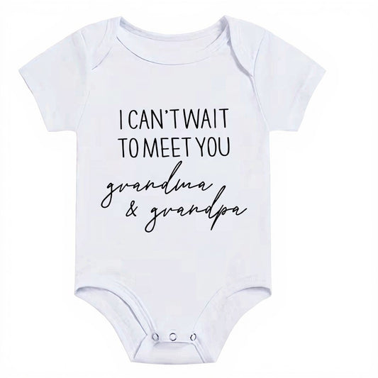 “I Can’t Wait to Meet You Grandma and Grandpa” Cotton Bodysuit (0–3 Months)