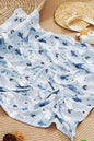Blue Alpaca Muslin Receiving Blanket