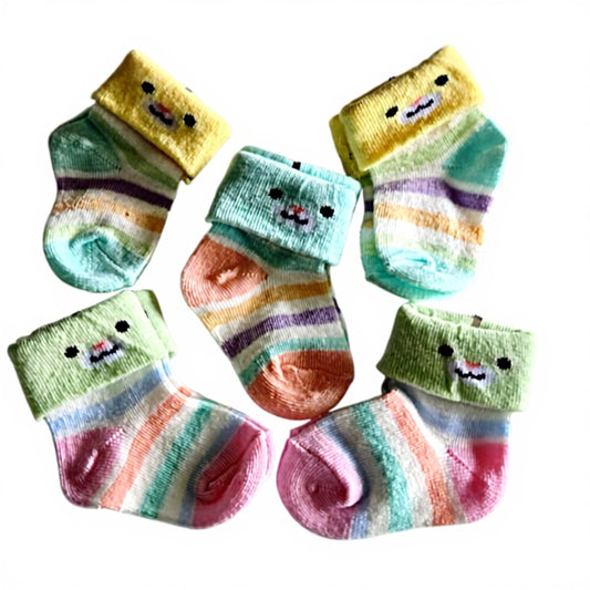 5 pairs of cute cartoon socks