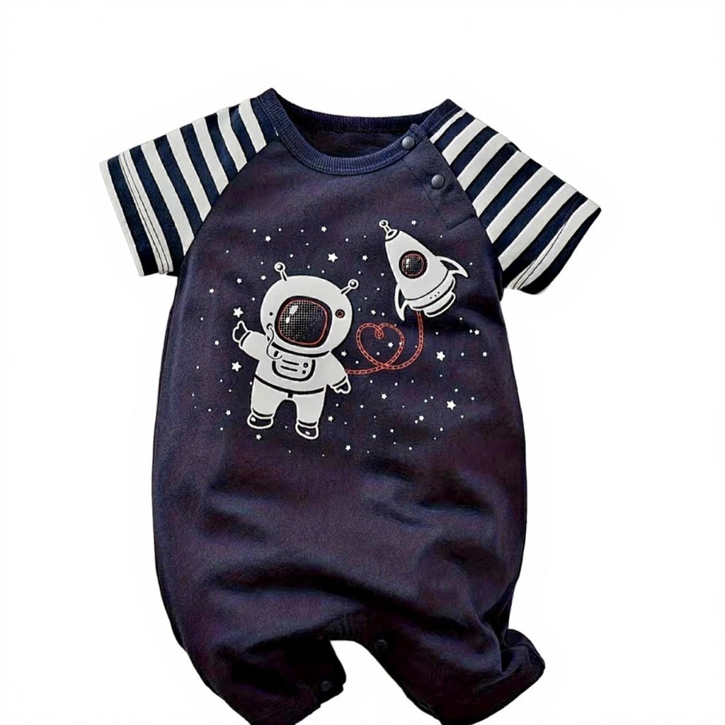 Cute Cartoon Astronaut Cotton Jumpsuit