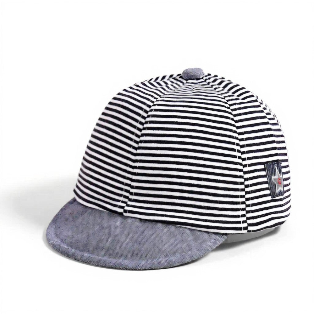 Striped adjustable hat