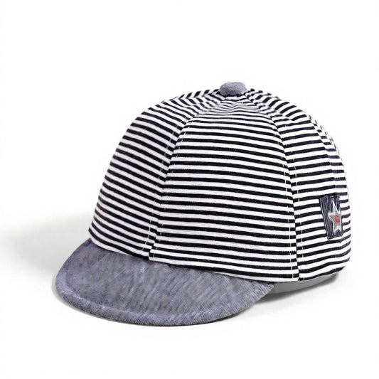 Striped adjustable hat