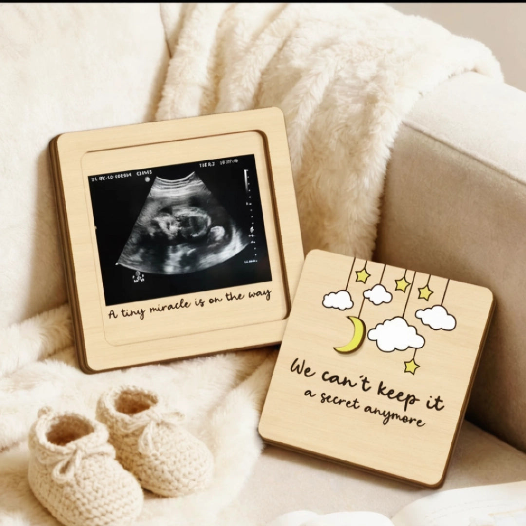 Vintage 'Tiny miracle' baby announcement box