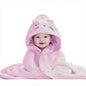Pink Cat Hooded Bath Towel (Coral Fleece)