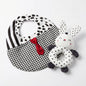 Black & White Bibs + Animal Print Ring Rattles