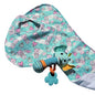 Baby Burp Cloth and Bib Set with Elephant Sensory Rattle Toy